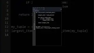 How to Find the Largest Item in a Tuple ( Python ) 