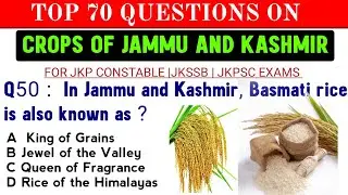 CROPS OF JAMMU AND KASHMIR| J&K GK MCQS | JKP CONSTABLE |JKSSB EXAMS | BY MIZU KHAN.