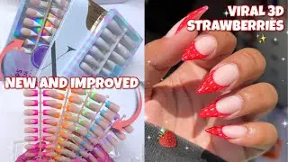 TRYING VIRAL 3D STRAWBERRY NAIL ART 🍓✨| NEW & IMPROVED BTARTBOX SOFT GEL NAILS | GEL X NAIL PREP