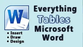 Tables in Microsoft Word: Insert, Draw and Design Cool Tables for APA and MLA