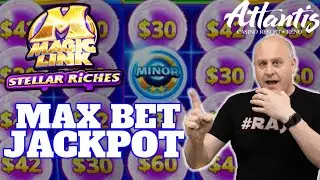 Max Betting M Magic Link - My 1st Jackpot Ever on Stellar Riches!