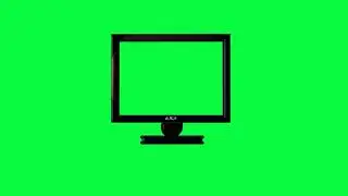 TV Greenscreen - 3d frame with Blinking red light animation for project works