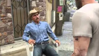 Strange GTA V cutscene glitch