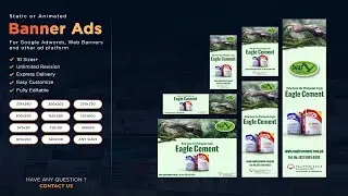 Animated GIF Banner AD for Website and Google AdWords  | Adobe After Effects  | Projects