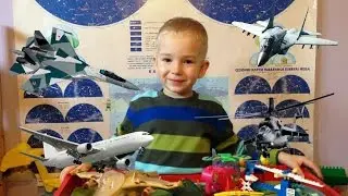 Самолёты и вертолеты для самых маленьких. Развивающее видео. Мультики про самолёты
