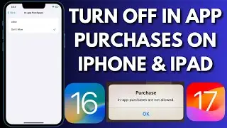 How To Turn Off In App Purchases On iPhone & iPad