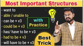 Most Important English Structures | To be To have Modal Verbs with Practice | Speaking Practice