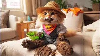 Cats who love to play in mud#cats  #cat #cute #aicat  #cute #catlover #funny #animals #catmemes