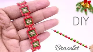 Beaded Bracelet Tutorial : Beaded Seed Bead Bracelet Tutorial for Christmas Gifts