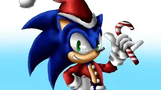 Sonic Christmas Speed-Paint