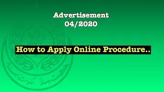 How to Apply Online Procedure.....