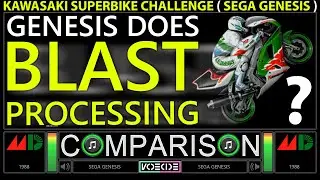 Kawasaki Superbike Challenge (Sega Genesis vs Sega Genesis) Side by Side Comparison | VCDECIDE