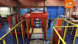 Fully automated palletizing and stretch wrapping solution