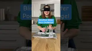 Blindfold Water Pouring Challenge 💧 | Ballinger Family #shorts