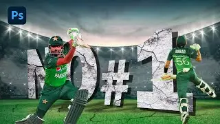 Photoshop Poster Design Tutorial | Cricket Team Poster Design