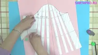 Как делать разводку (расклешение) рукава часть 2