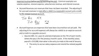 Accounting Cycle 7 - Adjusting Journal Entries - Accruals