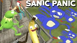 WE BUILD TO SURVIVE SANIC (Garry's Mod Gameplay) Nextbot Attack