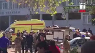 Взрыв в Керченском политехническом колледже. Видео с места происшествия.