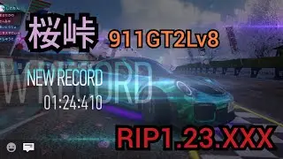 【ACE RACER】桜峠1.24.410(RIP1.23.XXX)911GT2Lv.8