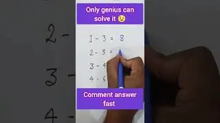 puzzle for genius only #mathpuzzle #canyousolve #youtubeshorts #math #shorts #viral