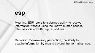 esp Meaning