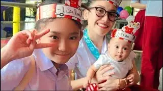 Ayu Ting Ting Pakai Seragam SD di Ultah Ayah Ojak