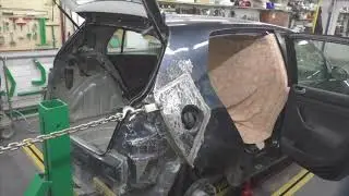 Фольксваген Гольф, переделка после горе мастеров. Body repair after an accident.