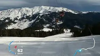 Архыз СеверноеСияние полный спуск по Синей
