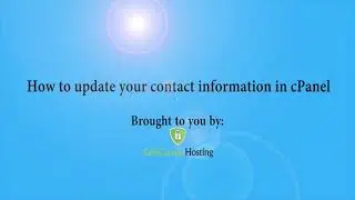 How to update your contact information in cPanel with SafeGuard Hosting