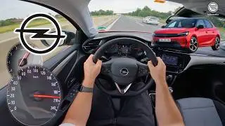 Opel Corsa F (100Hp) POV TOP SPEED on the GERMAN AUTOBAHN
