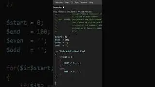 Odd/Even numbers list generate by query string  - PHP script 