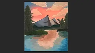 Bob Ross Inspired Speed Art