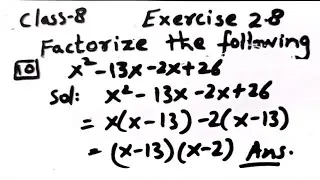 Factorize the following Question 10 #factorization