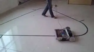 PLC based Automated Guided Vehicle Final year Project(Line follower Robot)