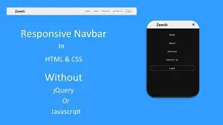 Create a Responsive Navbar in HTML & CSS [2021] [Without Javascript]