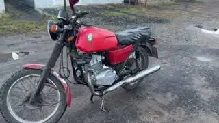 Двигатель Ява Jawa 350/638 тест 29.10.2024 после ремонта (г. Клинцы, Брянская область)