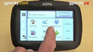 Garmin Zumo 350LM: Where To? Page with gpscity.com