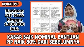 NOMINAL BANTUAN PIP NAIK 80% DARI SEBELUMNYA || JUMLAH UANG BANTUAN PIP NAIK