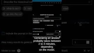 A. I. text generation in Nextcloud #Shorts