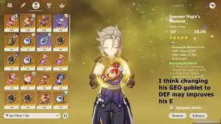 Genshin Impact: Albedo DEF% build with Harbinger of Dawn