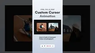 Custom Cursor Animation Using HTML, CSS, JavaScript, GSAP 🔥 