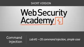 Command Injection - Lab #1 OS command injection, simple case | Short Version