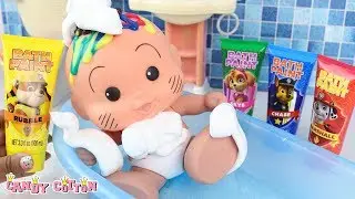 TURMA DA MÔNICA CASCÃO Toma Banho com Tintas Coloridas da Patrulha Canina