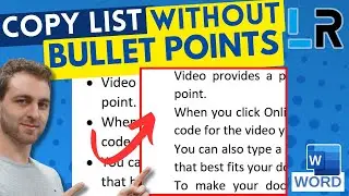 MS Word: Copy list without bullet points ✅ 1 MINUTE