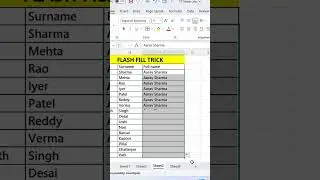 Flash Fill- Full Name- Excel tips & Tricks from