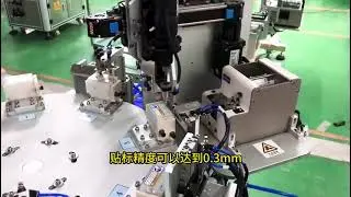 Labeling machine with screw driver