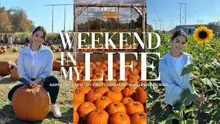 WEEKEND VLOG | Happy Day Farm, My First Corn Maze + Sunflower Picking