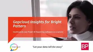 Gapcloud BI Reporting: Advanced Analytics for Bright Pattern Omni Channel Solution
