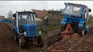 We plow three vegetable gardens with a homemade tractor with a 2x30 plow. Autumn plowing 2024